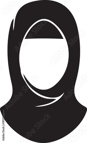 Muslim woman hijab icon vector illustration
