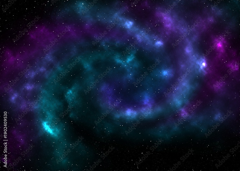 Fototapeta premium Stars in space shine so bright on colorful galaxy space nebula background, Universe background