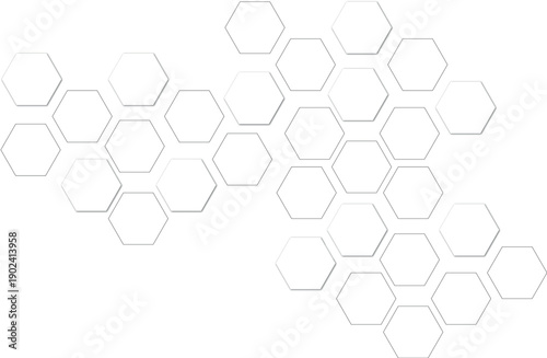 Faint Grey Hexagon Grid Background Subtle Geometric Texture for Professional White Business Backdrop