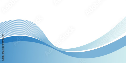 Abstract blue wave background, minimal wave design concept, vector illustration. for banner, banner.