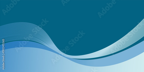 Abstract blue wave background, minimal wave design concept, vector illustration. for banner, banner.