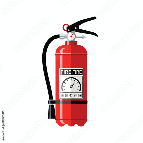 Red Fire Extinguisher Illustration