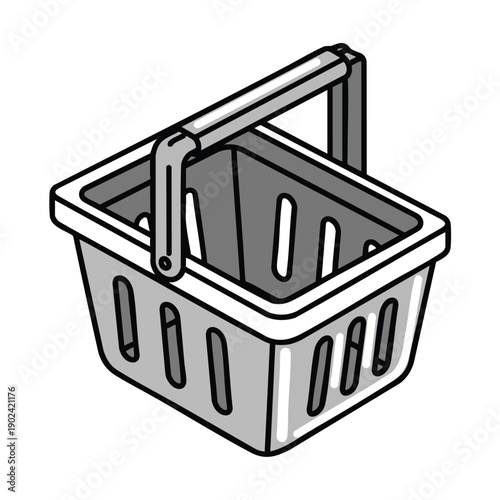Empty Shopping Basket Illustration