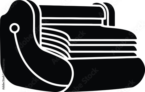 silhouette electric razor for men's grooming personal care appliance vector design