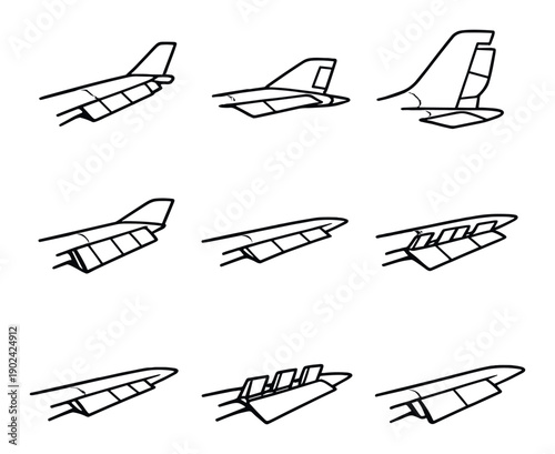 Airplane control surfaces diagrams: ailerons, elevators, rudders explained