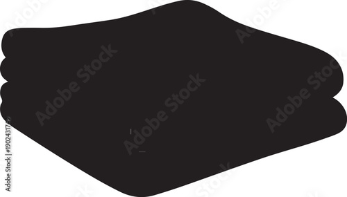 Black irregular shape with rough edges on white background
