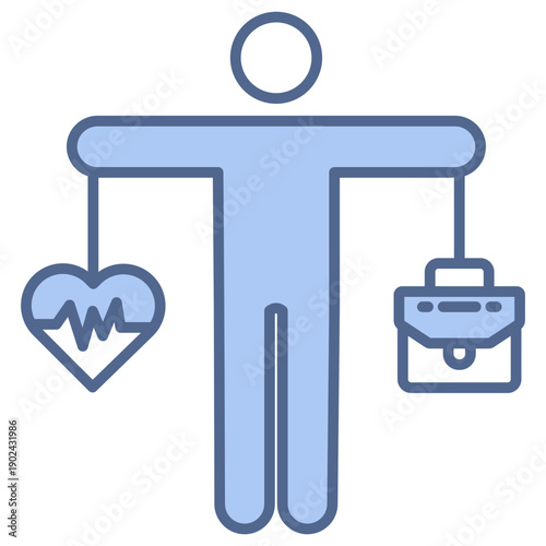 Worklife Balance Blue Icon