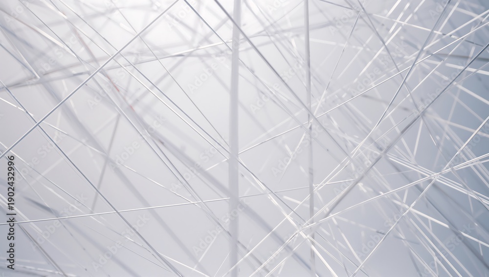 Obraz premium Complex white geometric pattern with interconnected lines and shapes creating a visually striking design