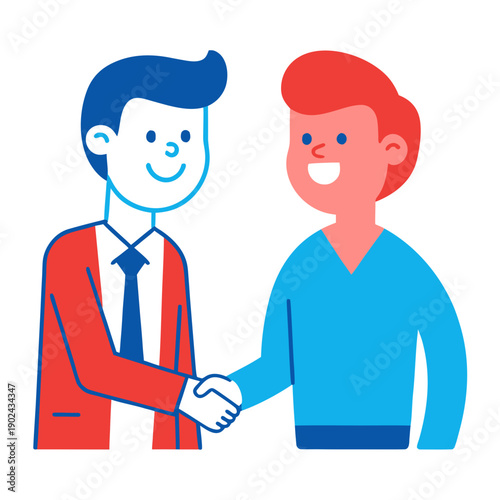 Handshake agreement between business people