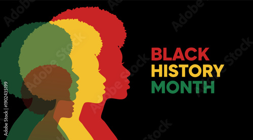 Celebrate Black History Month with a Powerful Silhouette Illustration Representing Generations of African Americans and Their Contributions