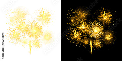 Photos Brilliant gold fireworks illuminating the night sky, perfect for festive celebra
