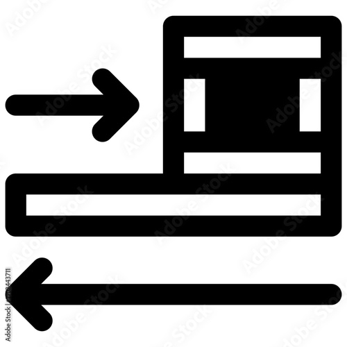 Friction. Outlined stroke vector icon with black-filled details.