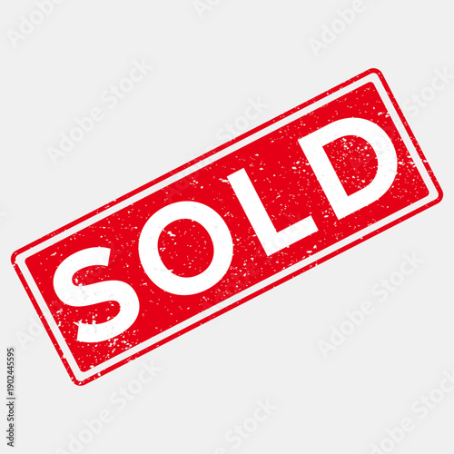 red vector rubber sold stamps design