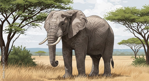 Wild African Elephant