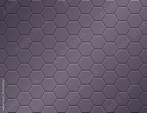 Purple gray metallic hexagonal honeycomb texture background