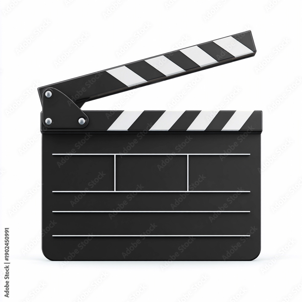 Fototapeta premium Film clapper board on a plain background for video production