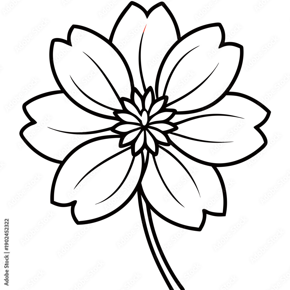 Obraz premium black and white flower