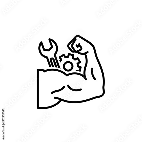 Labor Workers Solidarity Illustration outline