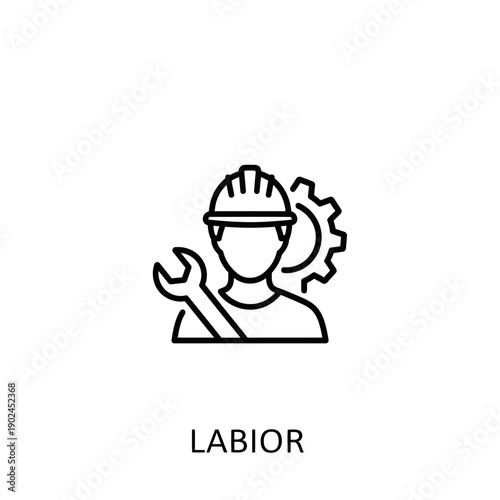Labor Workers Solidarity Illustration outline