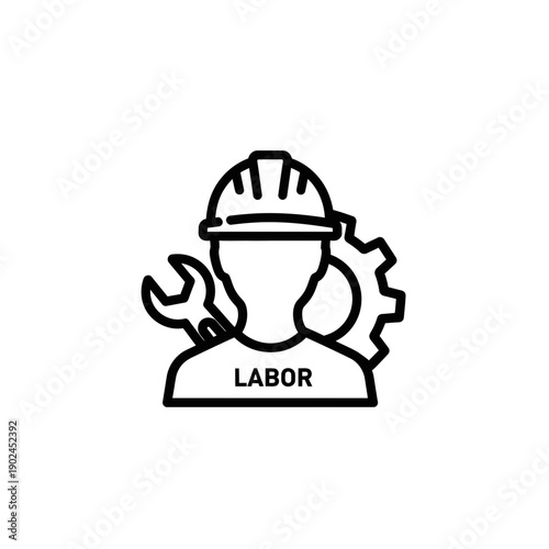 Labor Workers Solidarity Illustration outline
