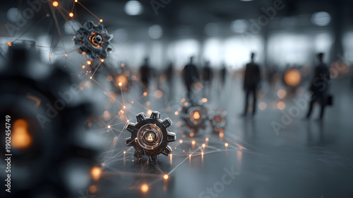 AI automation streamlines business process management workflow integration resource planning enterprise software enabling efficient data transfer system flow optimization