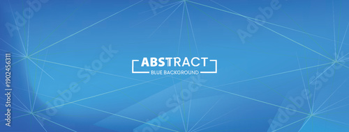 Abstract Blue Geometric Background with Network Lines and Gradient