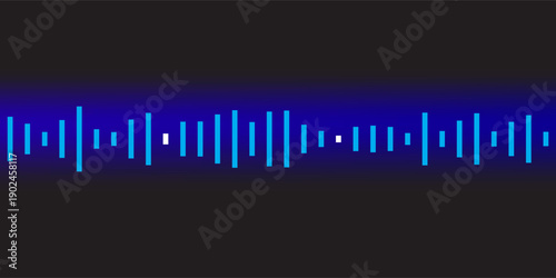 Sound wave. Voice recognition concept flat vector illustration of sound symbol. Bright voice and sound imitation lines. Eps10