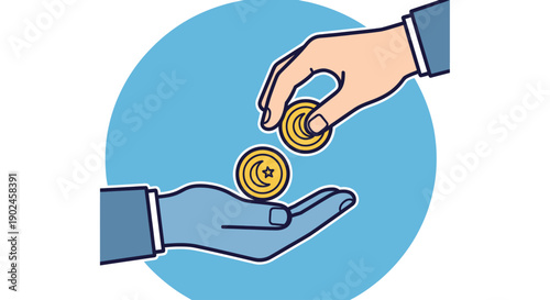Islamic charity and zakat donation concept.