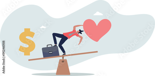 A businessman tries to maintain a balance between his personal life and earning money.