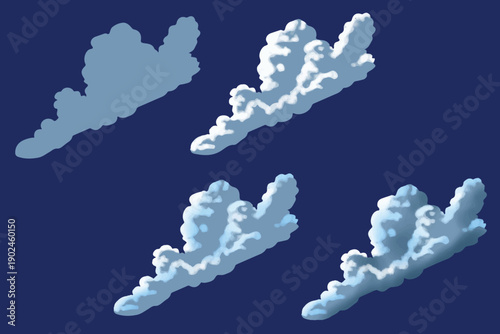 Step by Step Fluffy Cloud