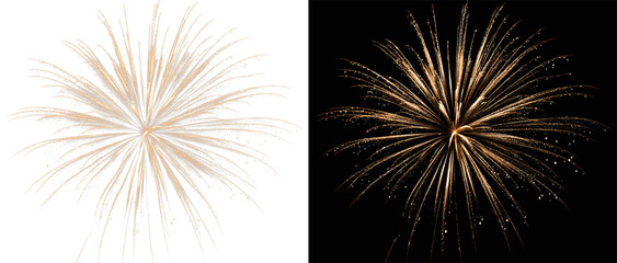 Glowing firework and sparkling light burst on transparent background. Realistic PNG overlay perfect for New Year, wedding, or holiday celebration designs overlay explosion