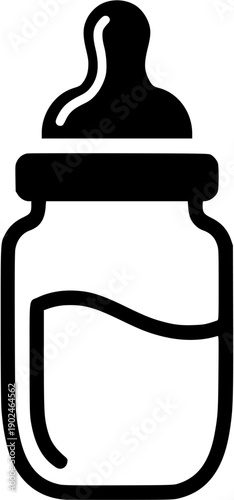 Small Infant Feeding Bottle Icon for Baby Health and Nutrition
