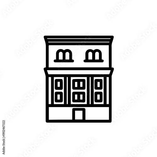 Modern Skyscraper Building Icon Vector