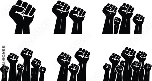 Fist Hand Silhouette Pack – Multiple Arm Poses