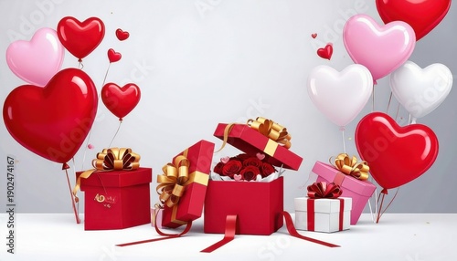 Watercolor illustrations for Valentine's Day. A set of hand-painted watercolor heart drawings. Individual objects perfect for making Valentine's Day cards or romantic postcards. Heart-shaped elements 
