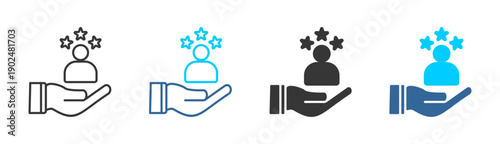 Trust icon set multiple style collection	
