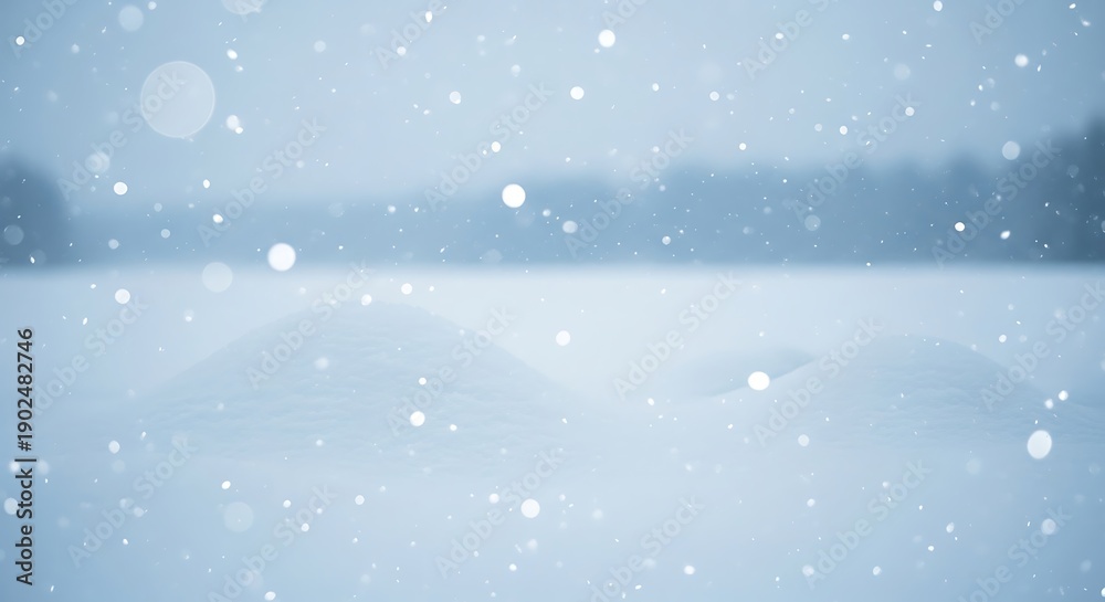 custom made wallpaper toronto digitalSerene winter landscape with snow covered ground and trees in background during snowfall