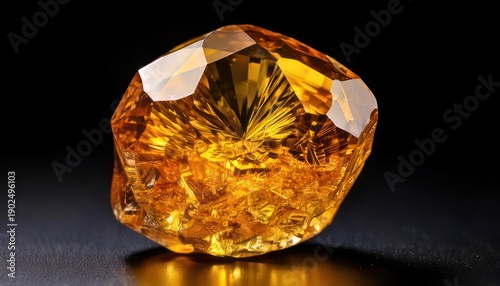 Wallpaper Mural Exquisite Citrine Gemstone - A Radiant Display of Natural Beauty and Brilliance. Torontodigital.ca