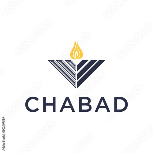 Chabad Logo with Flame Symbol Design.