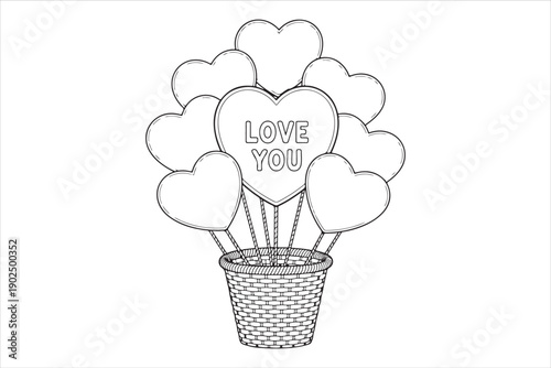 Romantic Couple Silhouette with Heart Background