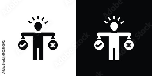 Decition Icon Sheet Black And White