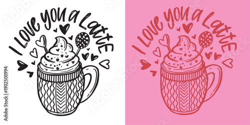 Valentine's Day core. Hand drawn doodle lettering quote about Love. Lettering for t-shirt design, mug print, bag print, clothes fashion. 100% hand drawn vector image.
