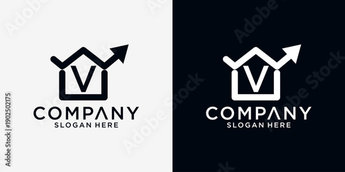 V Home finance logo design
