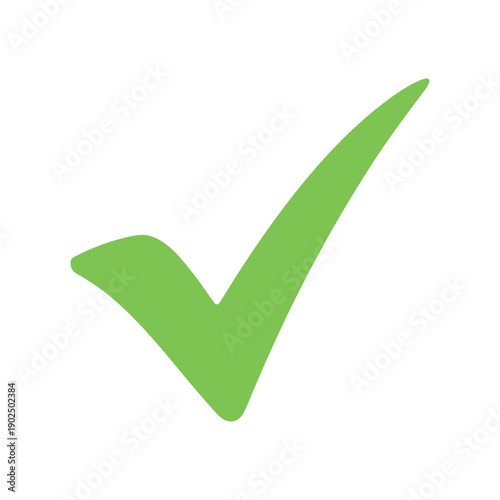 Konstfotografi Green checkmark symbol illustration for success and approval
