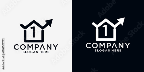 1 Home finance logo design