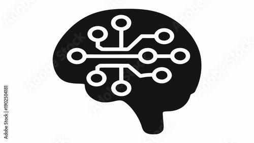 Modern brain with circuit board design for technology concepts