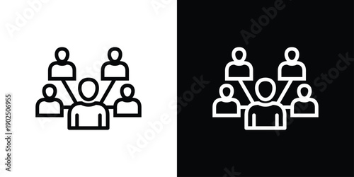 Influence Icon Sheet Black And White