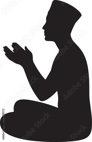 People who are praying silhouette