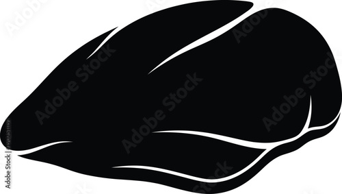 Raw Turkey Fillet Silhouette Vector Meat