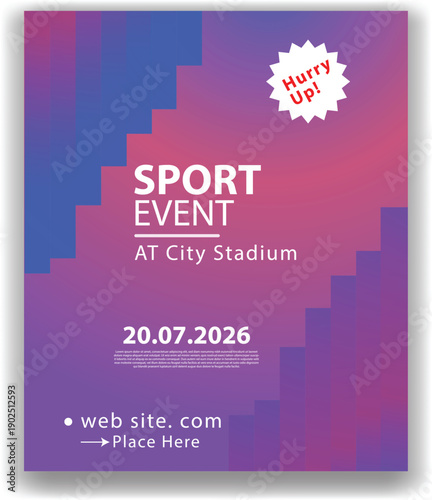 Professional sports meetup poster template crafted for indoor outdoor events highlighting action teamwork passion spirit